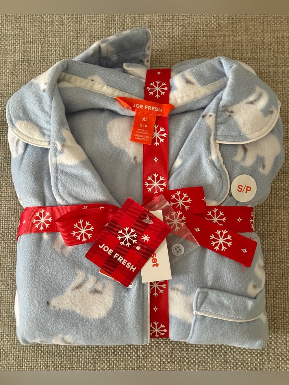 LIGHT BLUE WITH WHITE PLAR BEARS 2 PIECE PYJAMA SET NEW